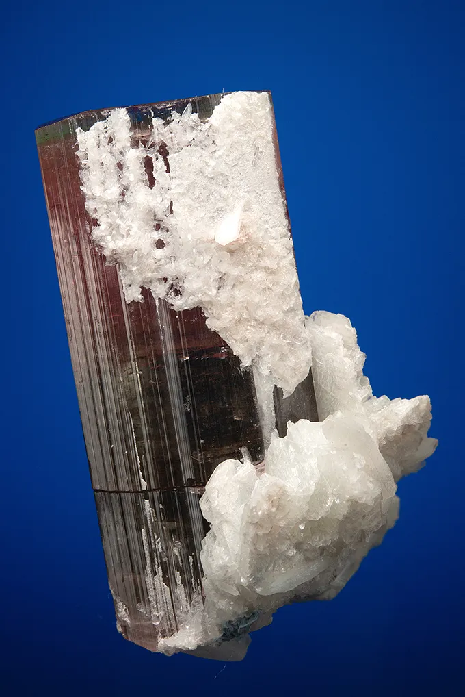 Elbaite with Stilbite and Albite var. Cleavelandite (repaired) - image 3