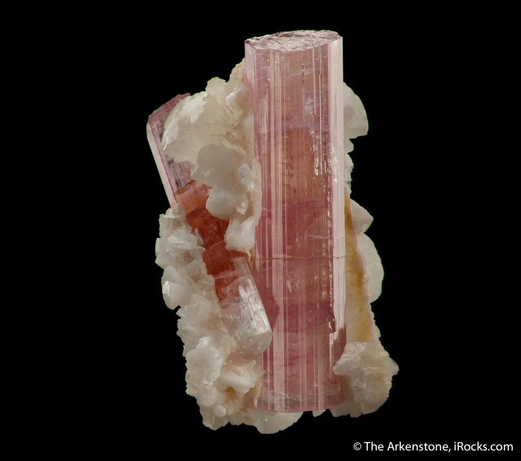 Elbaite with Stilbite - image 3