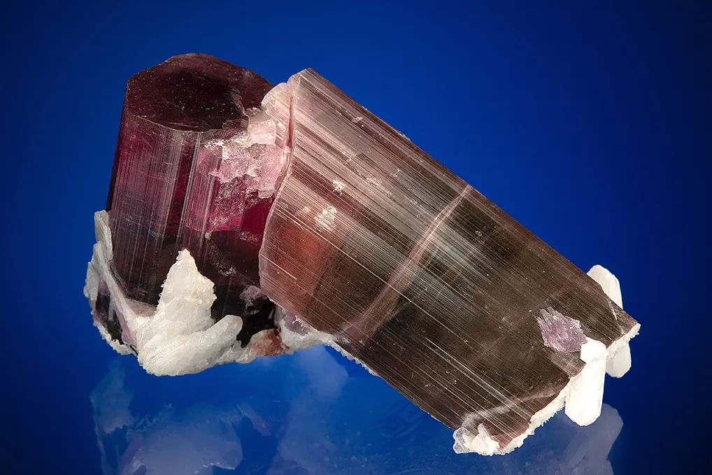 Elbaite with Stilbite (repaired) - image 2