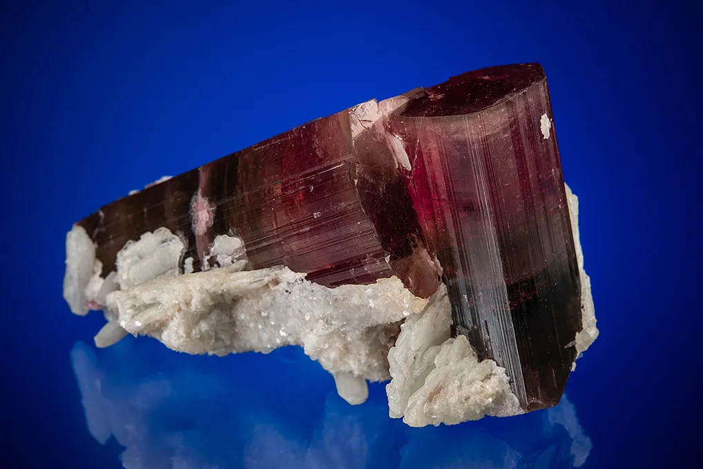 Elbaite with Stilbite (repaired) image