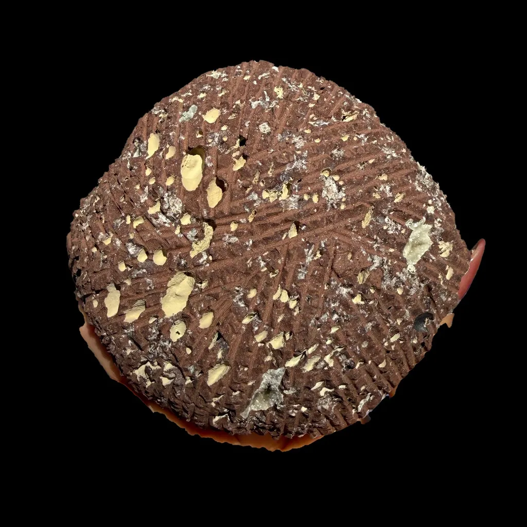 Electric-Blue Botryoidal Cavansite Rosette on Sparkling Heulandite Matrix – Rare Indian Zeolite Mineral Specimen from Pune - image 7