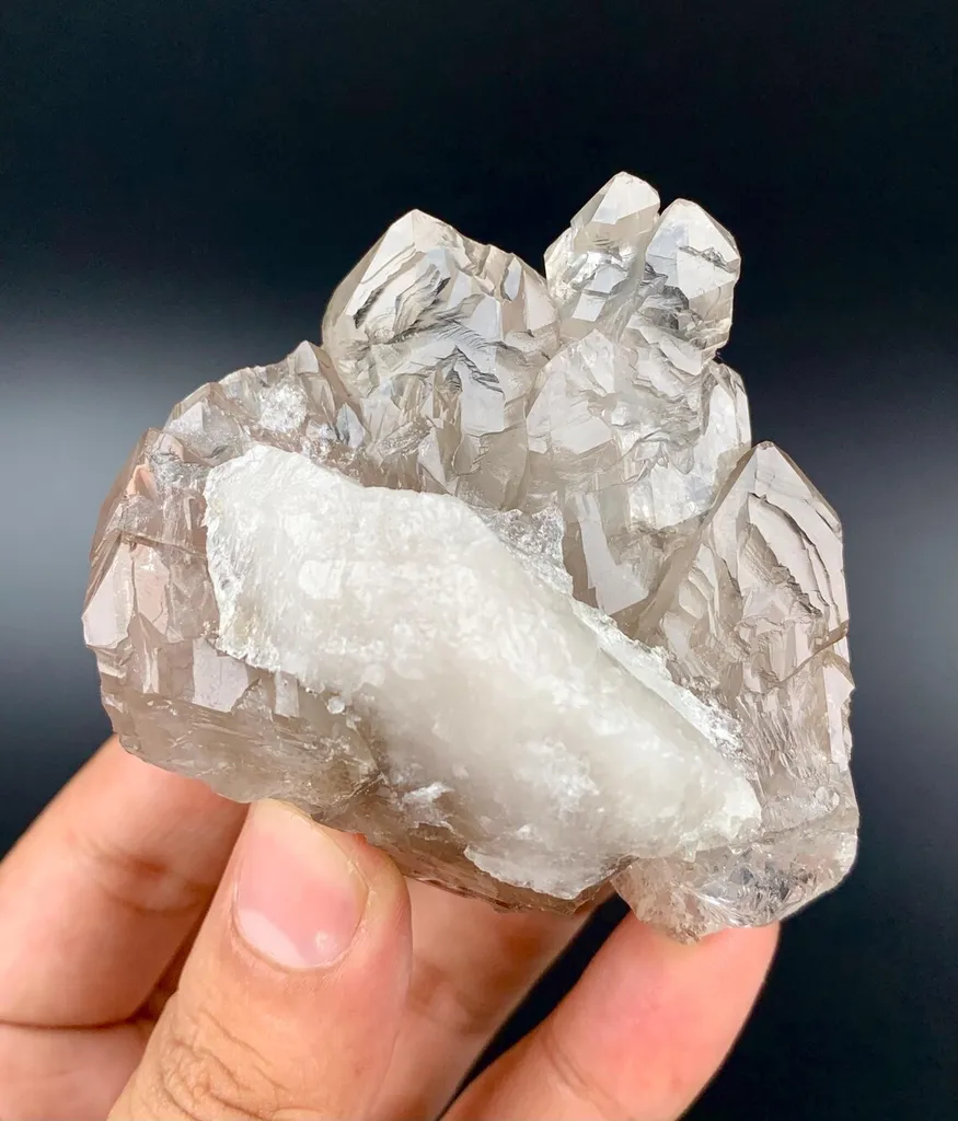 Elestial Smoky window Quartz Crystal from Afghanistan - image 6