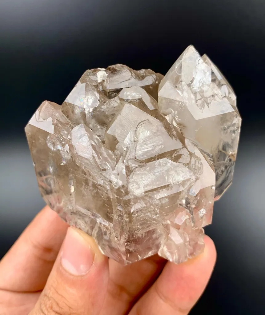 Elestial Smoky window Quartz Crystal from Afghanistan - image 3