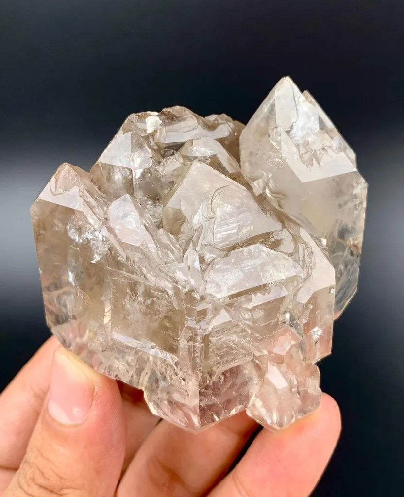 Elestial Smoky window Quartz Crystal from Afghanistan - image 5