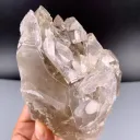 Elestial window Smoky Quartz with white Rose Quartz coating from Afghanistan - image 6