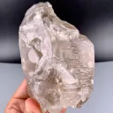 Elestial window Smoky Quartz with white Rose Quartz coating from Afghanistan - image 7