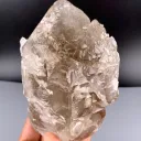 Elestial window Smoky Quartz with white Rose Quartz coating from Afghanistan - image 3
