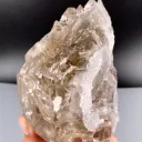 Elestial window Smoky Quartz with white Rose Quartz coating from Afghanistan - image 4