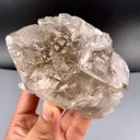 Elestial window Smoky Quartz with white Rose Quartz coating from Afghanistan - image 5