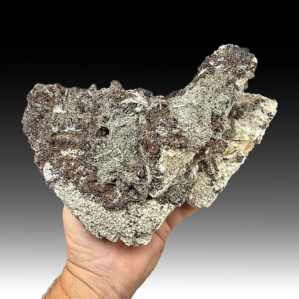 Elpidite with Rhodochrosite, Microcline image