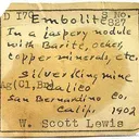 Embolite (Now Chlorargyrite) From 1902 - image 2