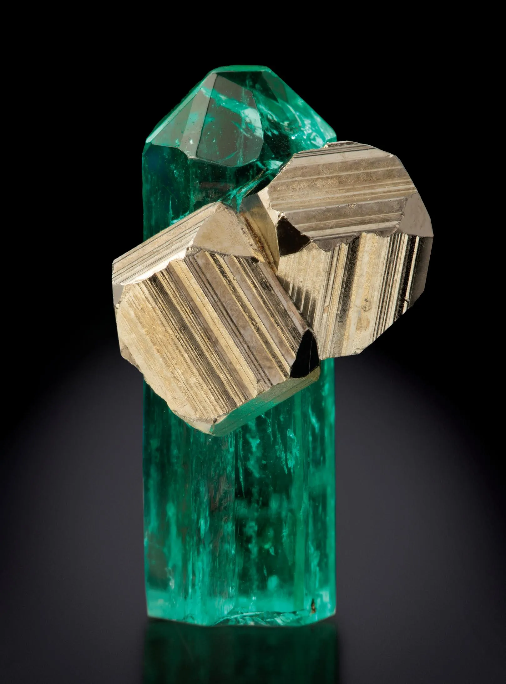 Emerald Beryl, Pyrite - image 1
