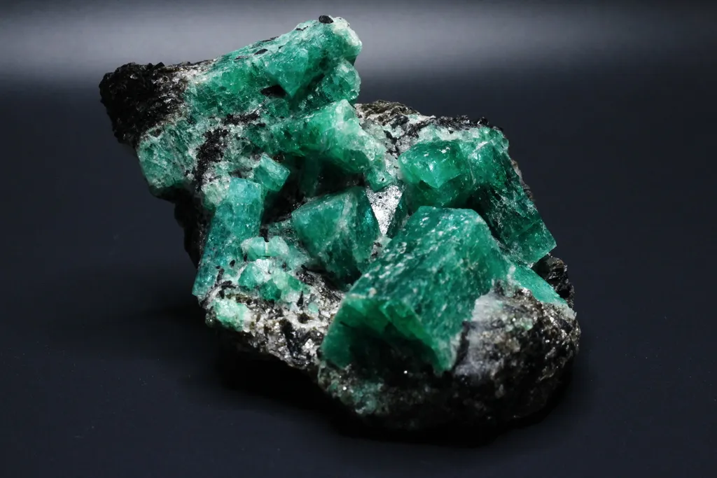 Emerald crystals in Biotite schist - image 4