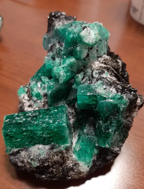Emerald crystals in Biotite schist - image 1