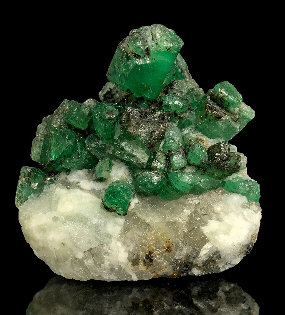 Emerald from Pakistan, Khyber Pakhtunkhwa Province, Garam Chashma, Chitral image
