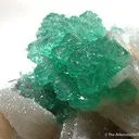 Emerald-Green Apophyllite and Quartz on Stilbite - image 2