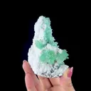 Emerald-Green Apophyllite on Chalcedony Matrix - Collector’s Indian Zeolite Specimen from Pune - image 2
