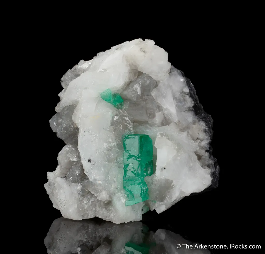 Emerald in Calcite - image 2