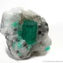 Emerald on Calcite - image 1