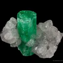 Emerald on Calcite - image 2