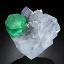 Emerald on Calcite - image 1