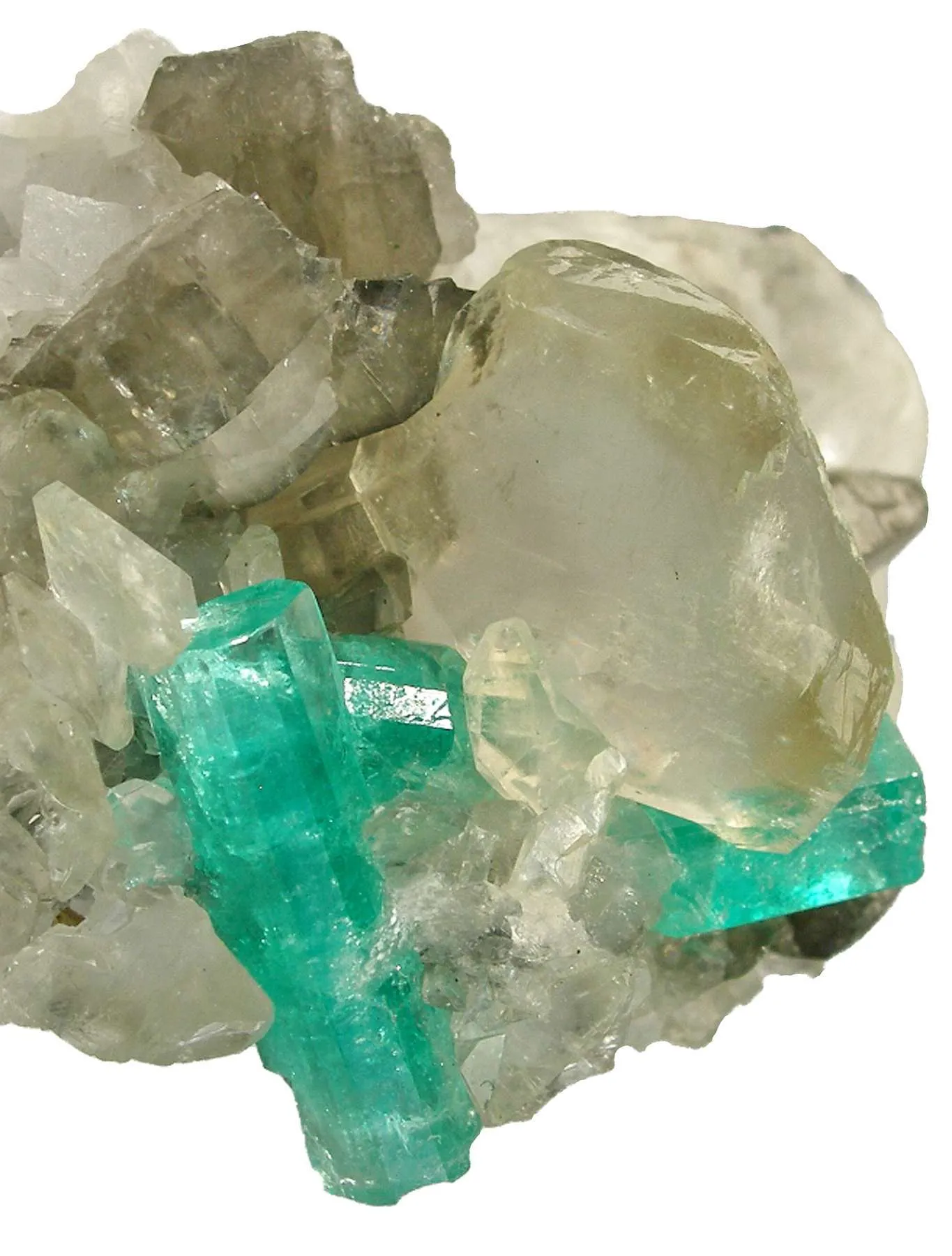 Emerald on Calcite - image 4