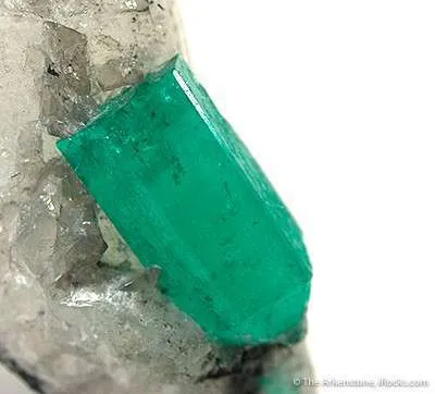 Emerald on Calcite - image 2