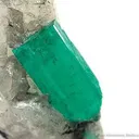 Emerald on Calcite - image 2