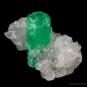 Emerald on Calcite - image 3