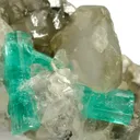 Emerald on Calcite - image 2
