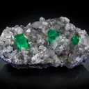 Emerald on Calcite - image 1