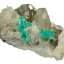 Emerald on Calcite - image 1