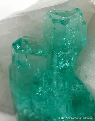 Emerald on Calcite - image 2