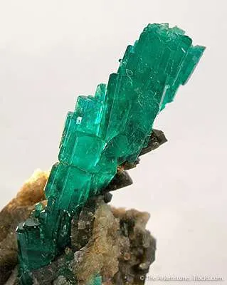 Emerald on Calcite - image 2