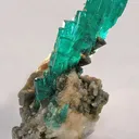 Emerald on Calcite - image 1