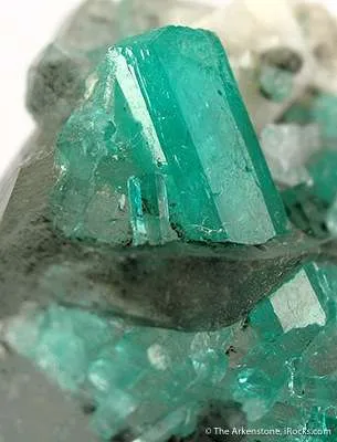 Emerald on Calcite - image 3