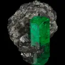 Emerald on Calcite - image 2