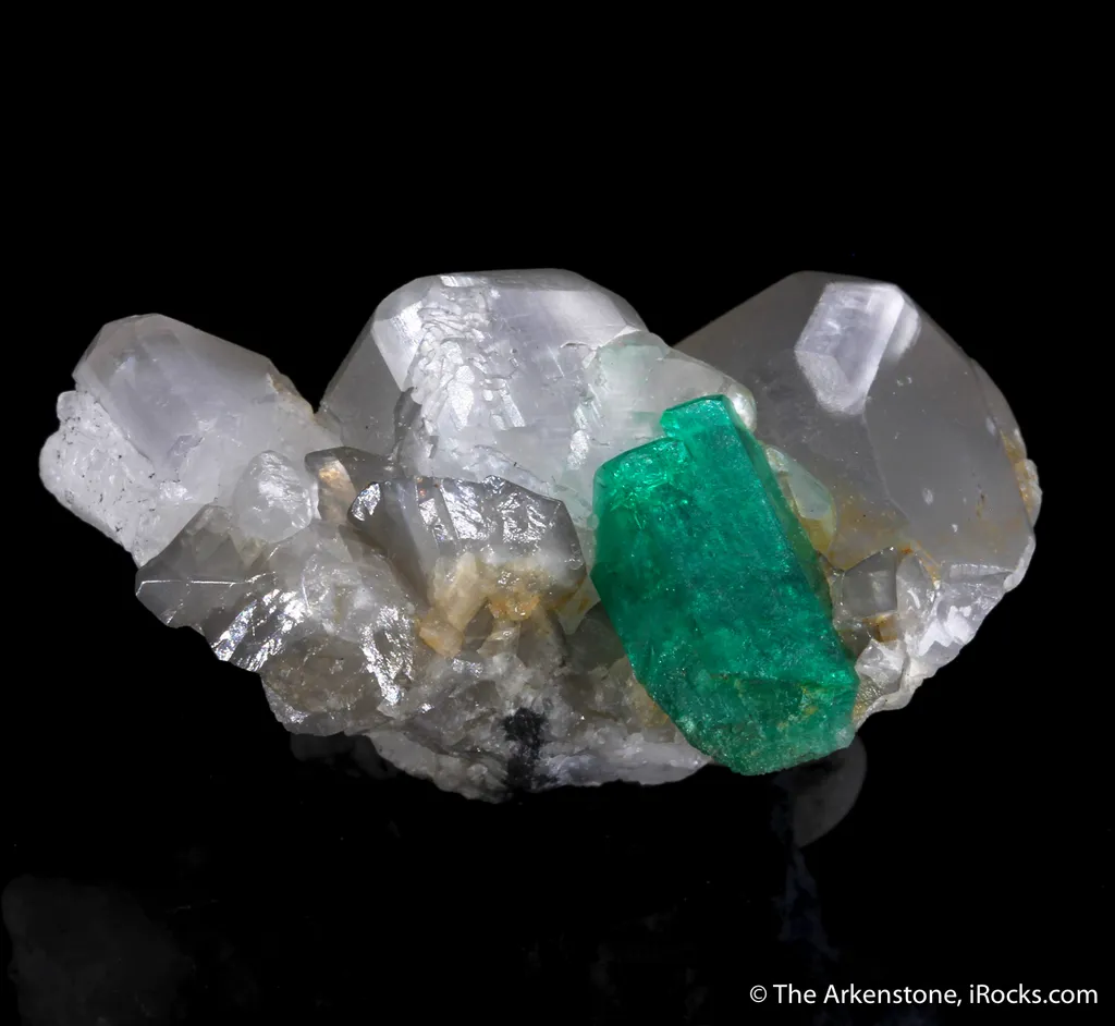 Emerald on Calcite (illustrated) - image 2