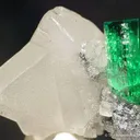 Emerald on Calcite (Twinned) - image 1