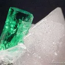 Emerald on Calcite (Twinned) - image 4