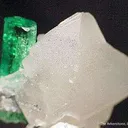 Emerald on Calcite (Twinned) - image 2