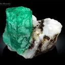 Emerald on Feldspar from Chitral Pakistan - image 2