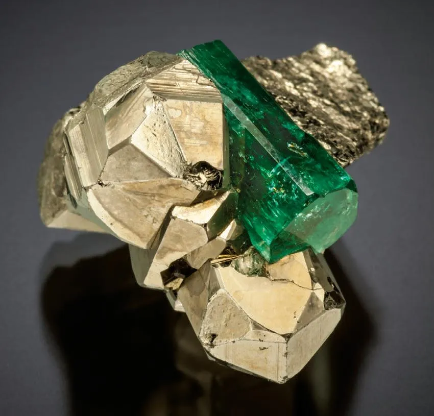 Emerald, Pyrite image