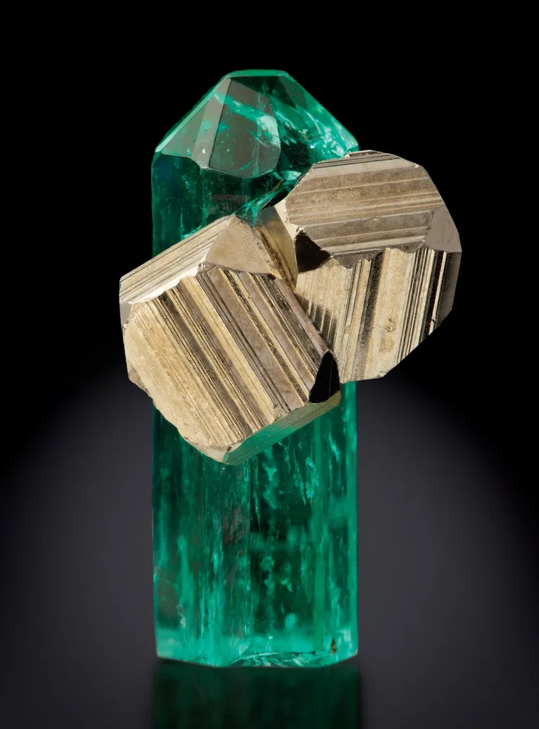 Emerald, Pyrite image