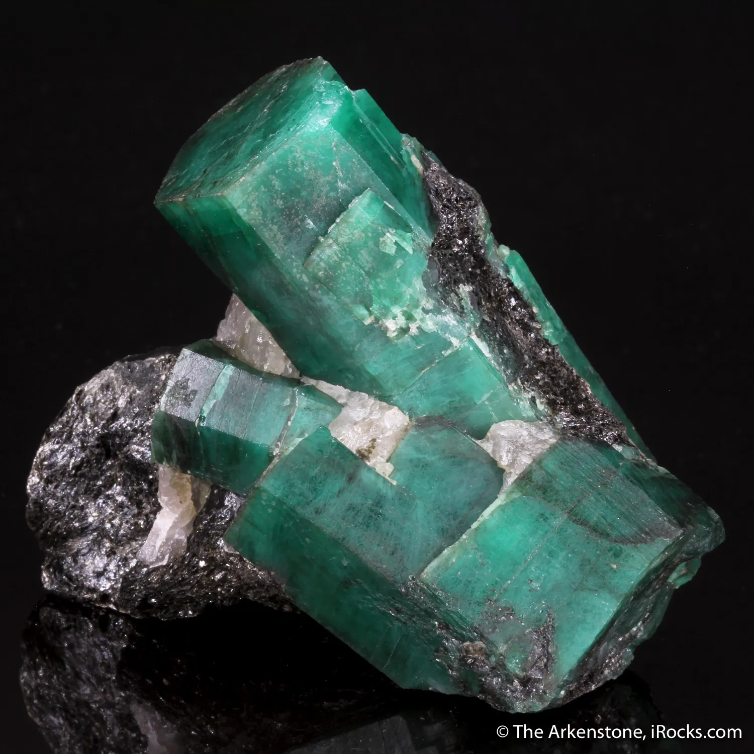 Emerald with Biotite and Graphite - image 3
