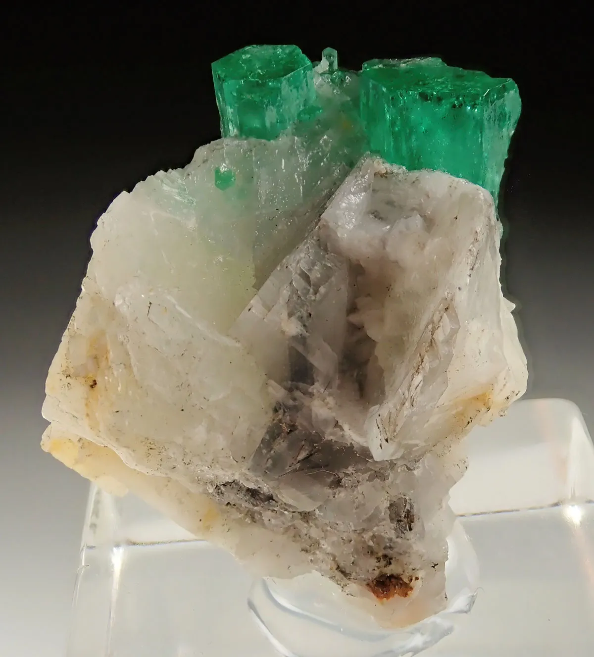 Emerald with Calcite - image 1