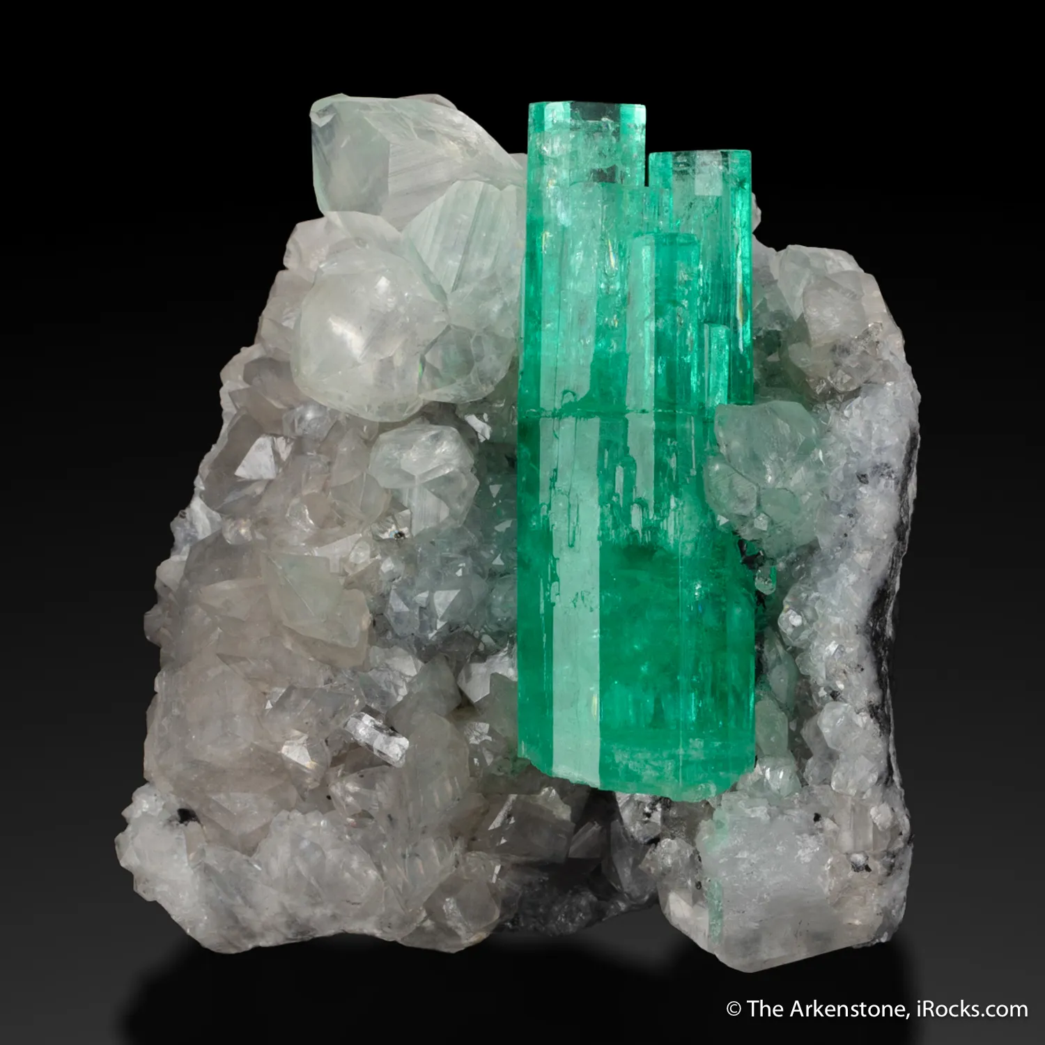 Emerald With Calcite - image 1