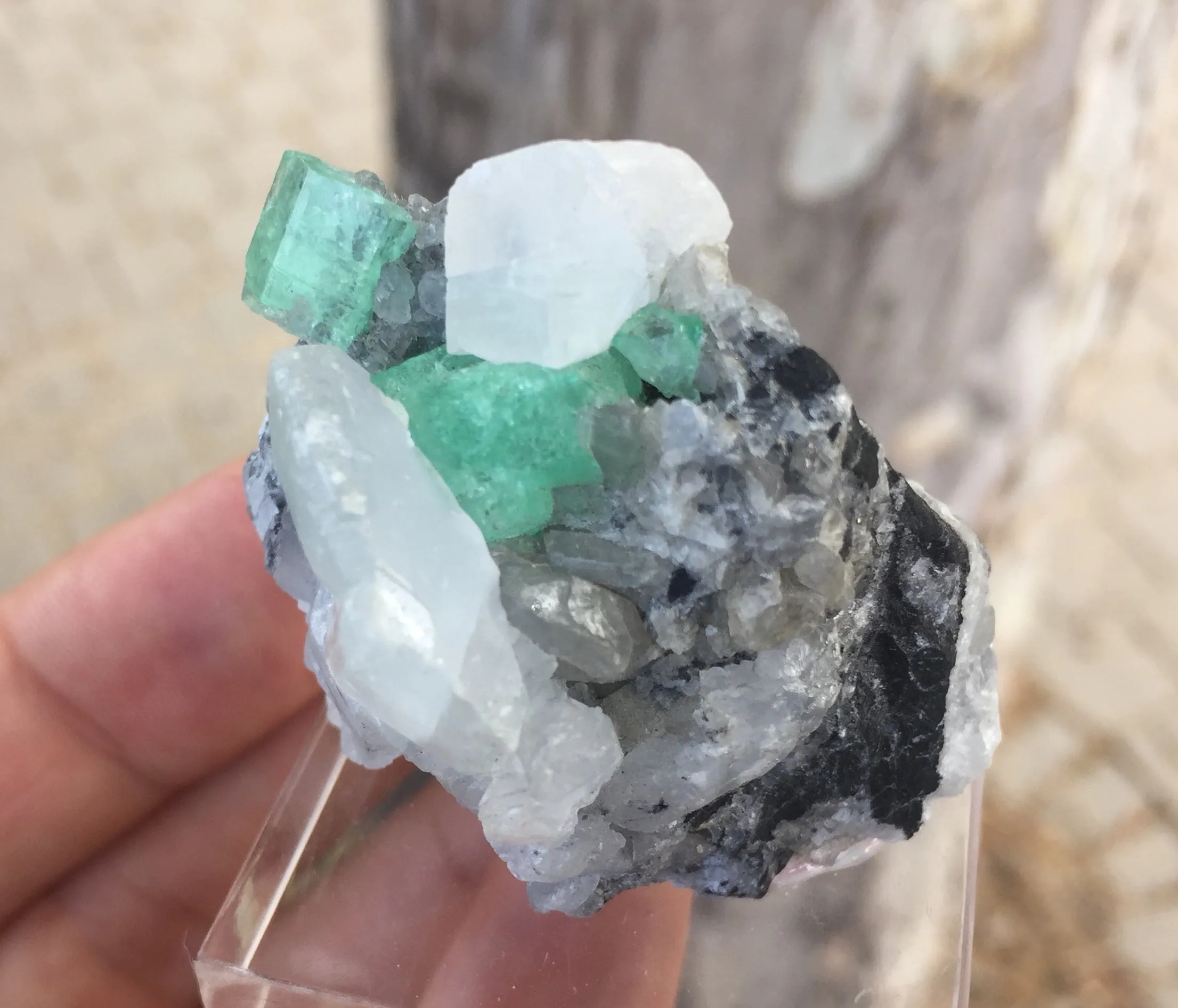 Emerald with Calcite - image 5