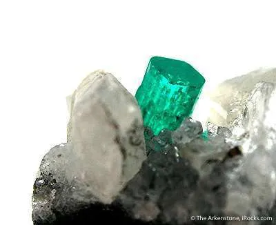 Emerald With Calcite - image 2