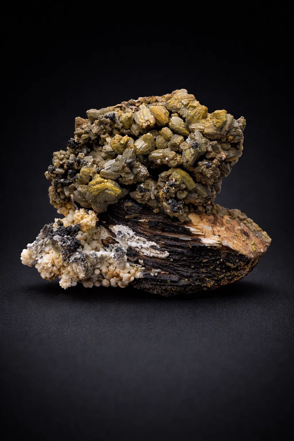 Endlichite-Vanadinite Crystal Cluster – Bicolor Mineral Specimen, Rare Red,Yellow Crystals - image 1